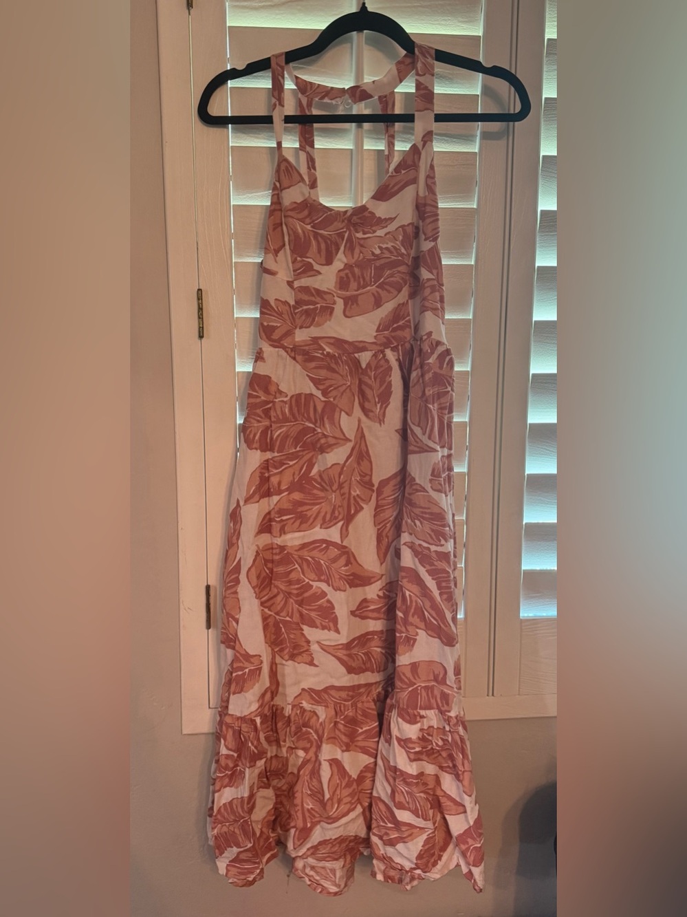 Jessica Simpson Tropical Leaf Halter dress